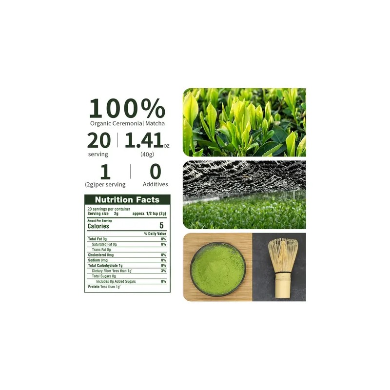 Té Verde Matcha Orgánico En Polvo Grado Ceremonial 100% Puro