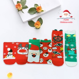 TaimeiMao Christmas Socks 6 Pairs, Christmas Socks Women, Cuddly Socks Christmas, Fluffy Socks, Advent Calendar Socks Women, Gift Christmas Socks, Bed Socks, Christmas Socks Decoration, pink