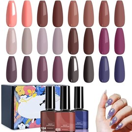 12PCS Gel Nail Polish Kit, Esmaltes de Uñas Gel, Kit de Uñas en Gel, 12 Colores de Fantasia, para Salón de Uñas o Hogar, Herramientas de Manicura, Regalos de Navidad para Mujeres