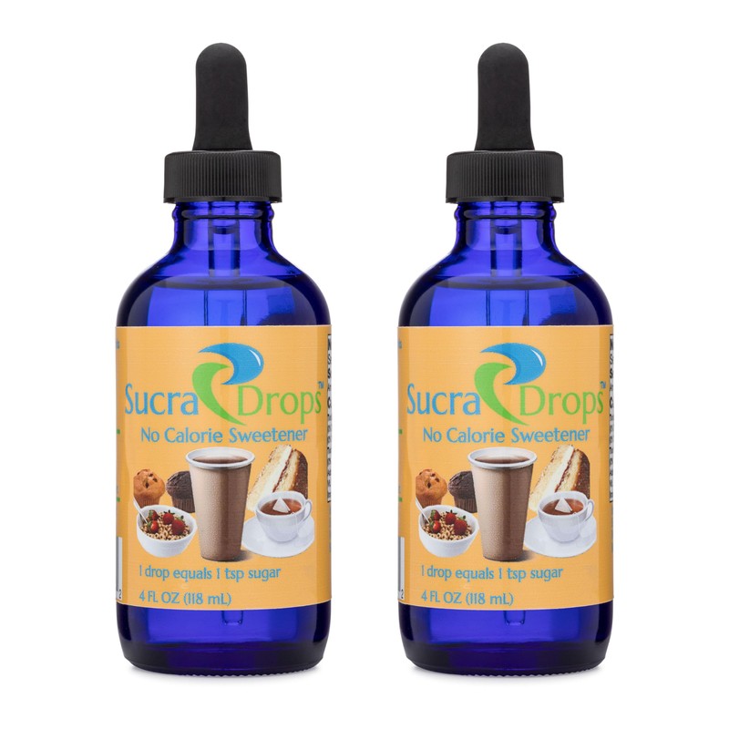SucraDrops 2-4 oz Bottles of Premium Liquid Sucralose Sweetener, 1,180