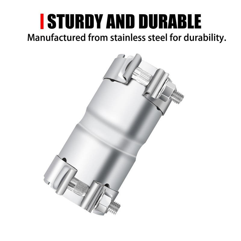 Stainless Steel 2 to 2 Inch Exhaust Adapter, 2" ID