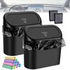 RAZYZOA Mini Cubo de Basura para Coche,2 Pack,Mini Cubo de