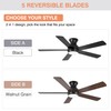HUMHOLD 52" Flush Mount Ceiling Fans with Lights and Remote