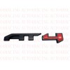 overlay 2PCS Matte Black Red AT4 Emblem Sierra Fit 2019-2022
