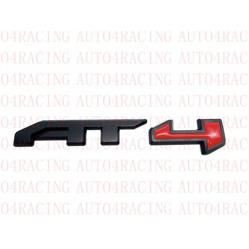 overlay 2PCS Matte Black Red AT4 Emblem Sierra Fit 2019-2022