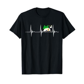 Teardrop Trailer Heartbeat Camping Pulse Line EKG RV T-Shirt T-Shirt