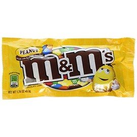 M&M's Chocolate Candies, Peanut, 1.74-Ounce Bags (Pack of 48)