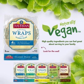 Toufayan Tortilla Wraps Bread Mediterranean Classic Plain 3 Packs Kosher