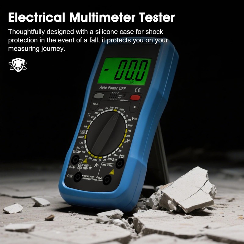 Multimeter YF-90C, Digital Muti Tester TRMS 4000 Counts, Electrical Tester