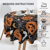 Sunshineyan Halloween Tablecloth 70 Inch Round, Black Pumpkins Spider Web