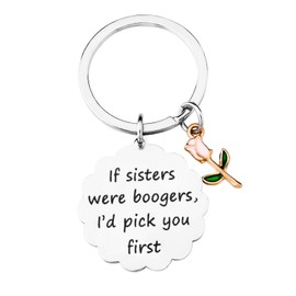 Mikovivi Sisters Keychain, Funny Adult Sister Gifts from Sisters Friendship Keychain Creative Sister Birthday Gifts for Women Sisters Female Friends