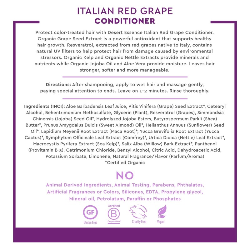 Desert Essence Desert Essence Italian Red Grape Shampoo & Conditioner