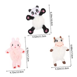 Gatuida 6 Pcs Plush Cartoon Animal Hair Ties for Girls Furry Elastic Scrunchies Soft Plush Hair Accessories for Boys and Girls and Women Cute Animal Design for Ponytails and Braids