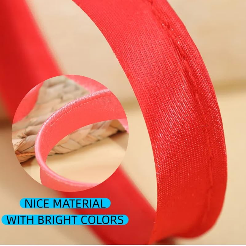 5mx1.4cm Brown Polyester Piping Trim Satin Piping Cord Tape for