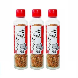 Shichimi Garlic 3.2 oz (90 g), Set of 3 (Evolved Shichimi Pepper), Handmade Seasoning (Original Shichimi Garlic), Hayakeho (Mixed Spices)