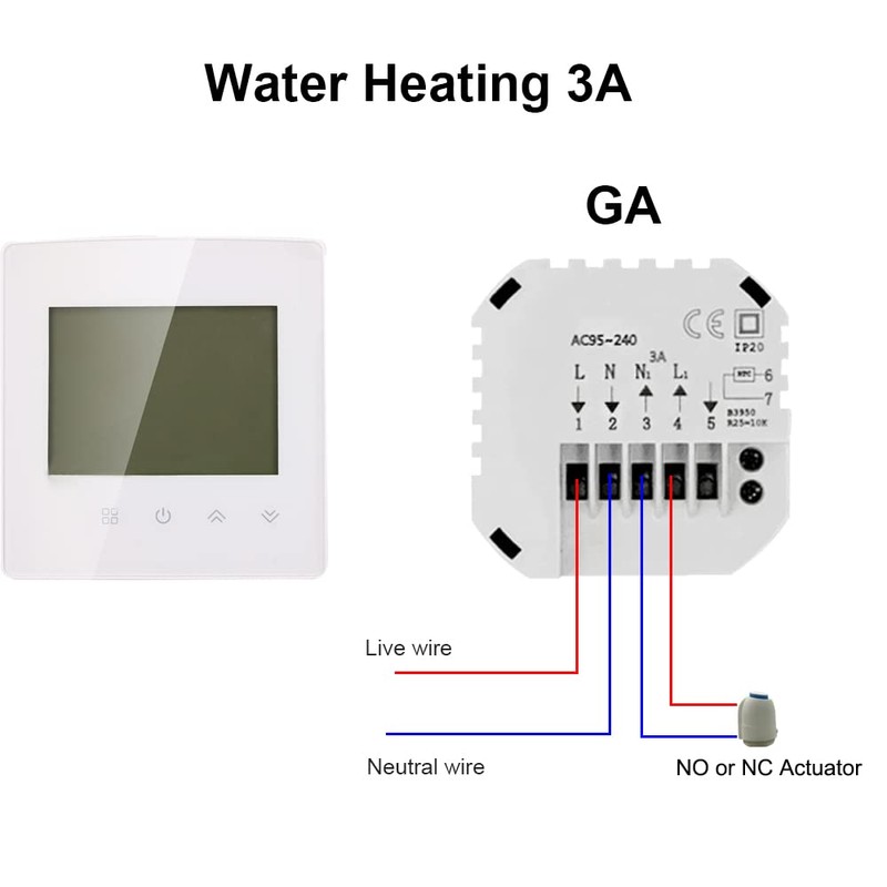 MincoHome Touch Screen Thermostat Electric/Water/Gas Boiler Heating Control Easy DIY
