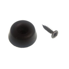 TOILET SEAT FURNITURE RUBBER BUFFER PADS BLACK 7/8 INCH 22MM (pack of 20)