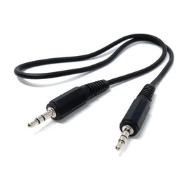 DRUT 50cm 3.5mm to 3.5mm Aux Cable Audio Lead Stereo Headphone Mini Jack Male to Male Auxiliary Cord Compatible with Car Audio, TV, PC, Tablet, Laptop, MP3, Speaker Black Nickel Connectors 1.6ft