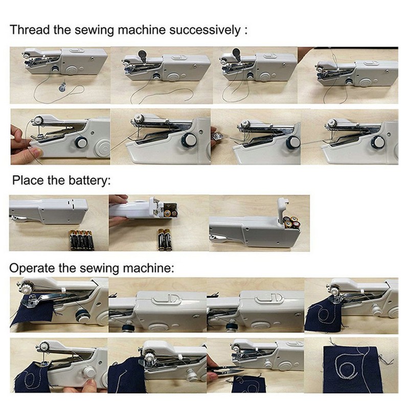 Mini Handheld Sewing Machine Portable Electric Hand Sewing Machine Quick