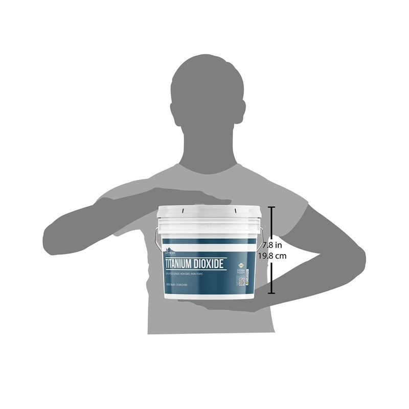 Titanium Dioxide (1 Gallon) Pure Whitening/Brightening Colorant, DIY Essential, Resealable