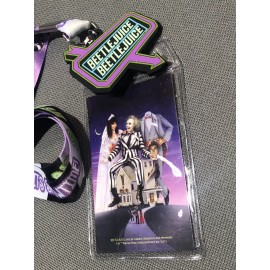 NEW 2021 BEETLEJUICE BEETLEJUICE SIGN LOGO POSTER LANYARD