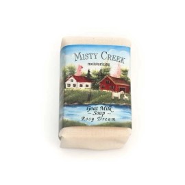 Misty Creek Rosy Dream Goat Milk Soap 3oz Bar Handmade Amish Farmstead & Cold Pressed