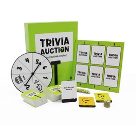 Trivia Auction Party Game – Card-Based Trivia Fun for Adults & Teens, Ages 16+, Interactive Game for Family Game Night or Social Gatherings, 3+ Players, Unique Topics & Twists