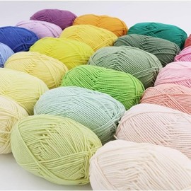 Maxee Crochet Yarn 500 g (50 g x 10 Colours), Acrylic Wool for Knitting, Yarn for Crochet and Knitting, Hand Knitting Yarn Set, Hand Knitting Yarn Cotton Yarn for Crochet, Wool for Knitting and Crafts