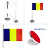 WXTWK 2 Pack Romania Flag Romanian Desk Flag Small Mini