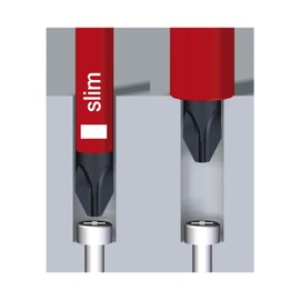 Wiha Schraubendreher und Bit Set slimVario (41231) 19tlg. |Schraubenzieher Griff VDE Bits für Elektriker I Schlitz/Kreuz/PlusMinus/TORX/Innensechskant