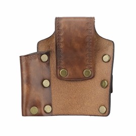 TOURBON Leather Tool Holster Hammer Tape Measure Pencil Holder for Tool Belt