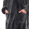 Snug Rug Wearable Blanket Hoodie Sherpa Fleece Adults Size Hooded