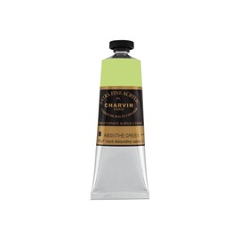 Charvin Extra Fine Professional Acrylic Paint - Absinthe Green, 60ml Tube, Triple-Milled, Lightfast Pigments, Open Stock Artist Acrylic Paints in Nature-Inspired Hues