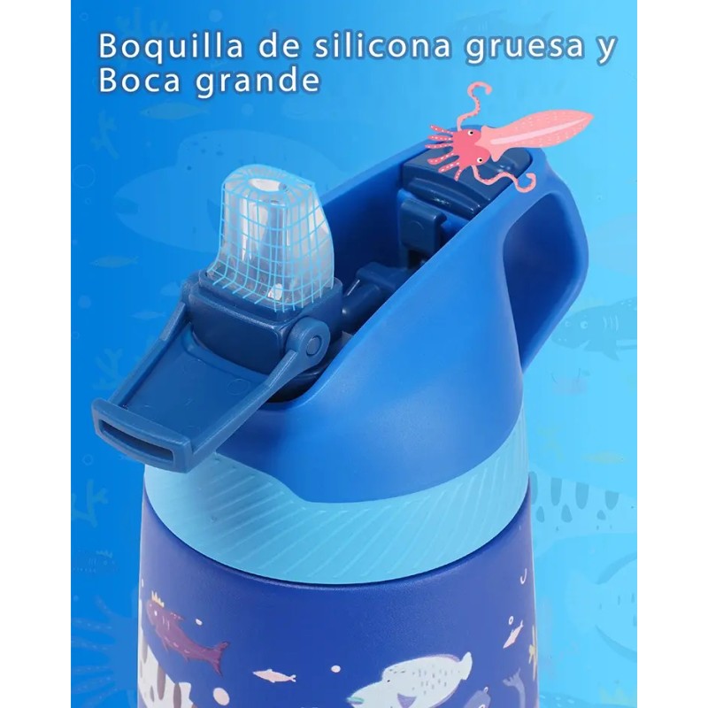 Botella Fjbottle Libre De Bpa Con Popote, 350 Ml
