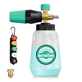 Foam Cannon for Pressure Washer with 1/4" Quick Connector，Heavy Duty Car Foam -1L Blaster Wide Neck Adjustable Snow Foam Lance，with 5 Pressure Washer Nozzle Tips