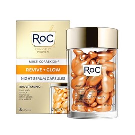 RoC Multi Correxion Revive  Glow Vitamin C Night Serum Capsules for Brightening, Dark Spots, and Texture                                              