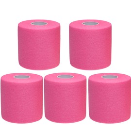 ZiATEC Power Underwrap Foam Underwrap Elastic Bandage in Many Colours, Colour: 5 x Pink (5 Rolls)
