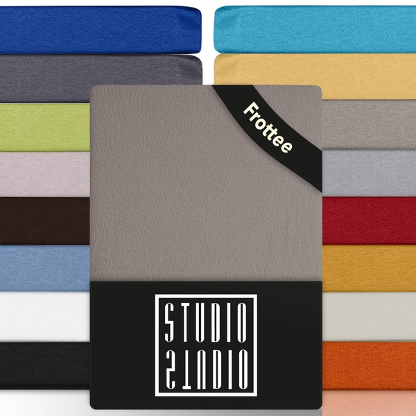 STUDIO Basic Terry Fitted Sheet 140 x 200 cm, Cotton