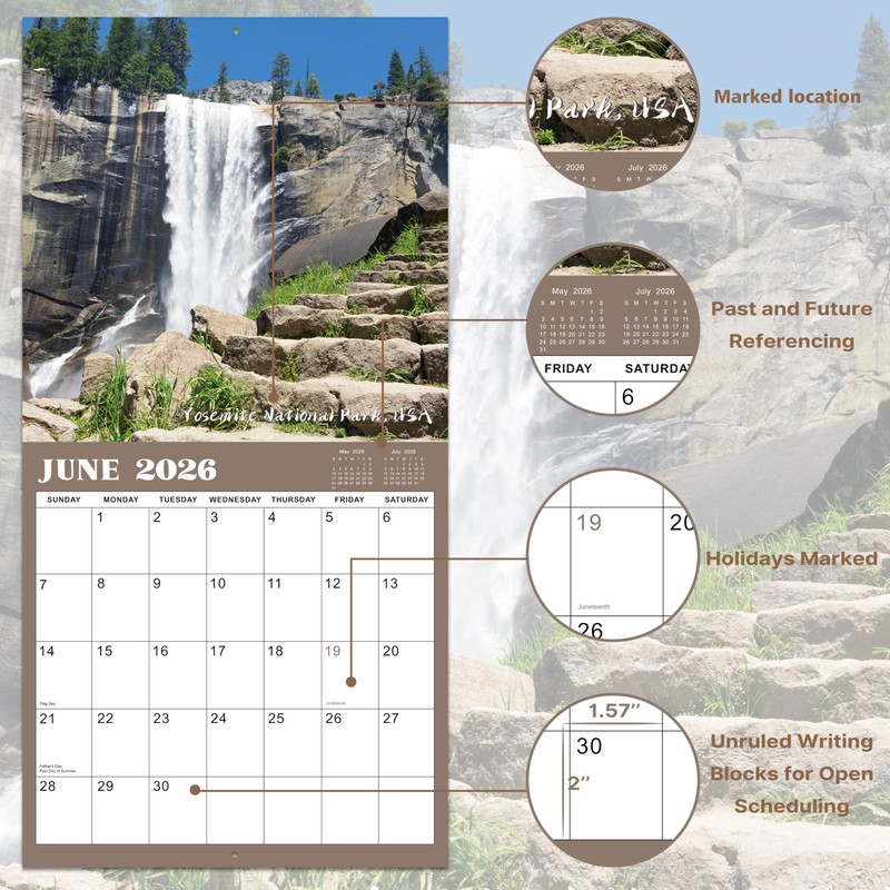 Calendar 2025-2026 - JUL 2025 - DEC 2026, Wall Calendar,