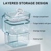 Disnace Dental Container Case, Denture Case for Soaking Dentures, Portable