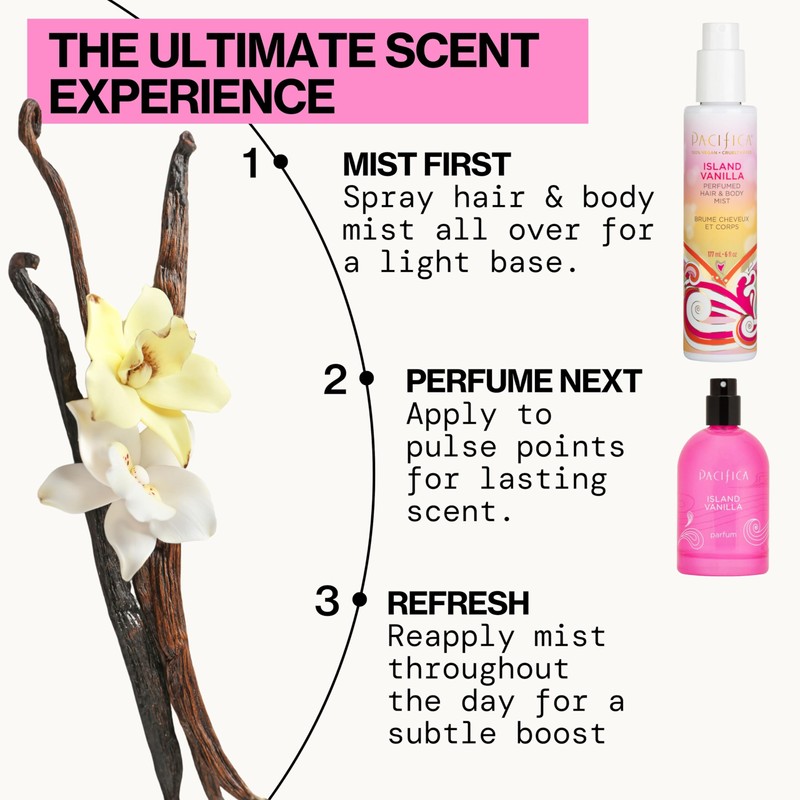 Pacifica Island Vanilla Hair Mist Perfume and Full Body Spray