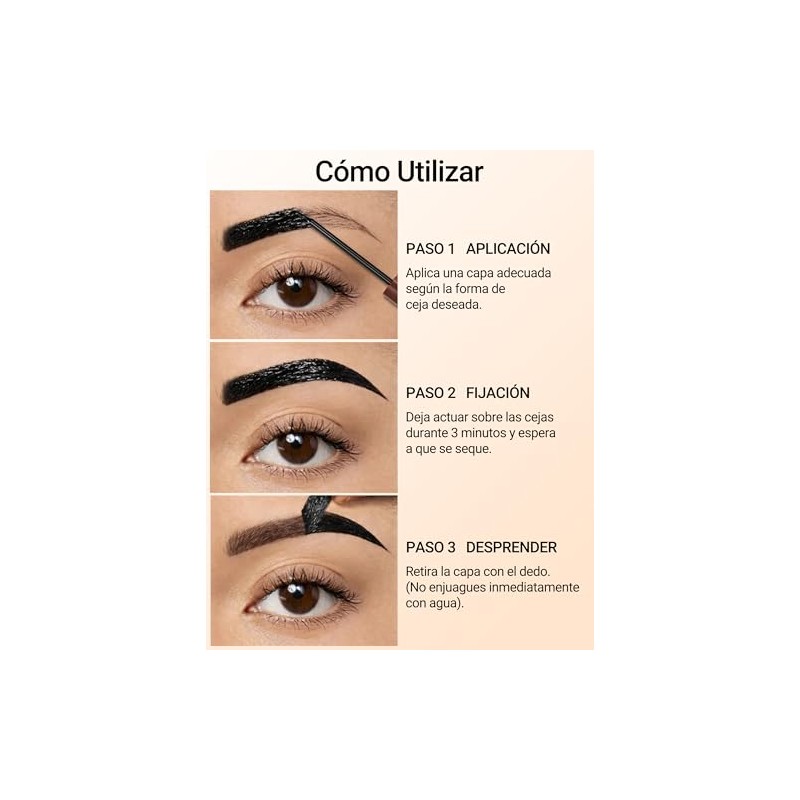 Erinde Tinte Cejas Peel Off Tattoo Effect Duradero