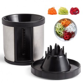 Vegetable Slicer, Stainless Steel, Adjustable, Spiral Cutter, Small, Vegetable Zoodle Maker, Zucchini Spaghetti, for Vegetable Spaghetti, Zucchini, Carrots, Potatoes, Carrots, Onions
