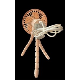 GXZ-F1010 Rechargeable Portable Stroller Fan with Flexible Tripod Clip On, 3 Speeds.