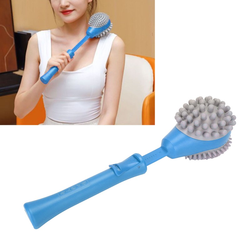 Massage Hammer 2 Soft Heads Retractable Flexible Handle Large Area