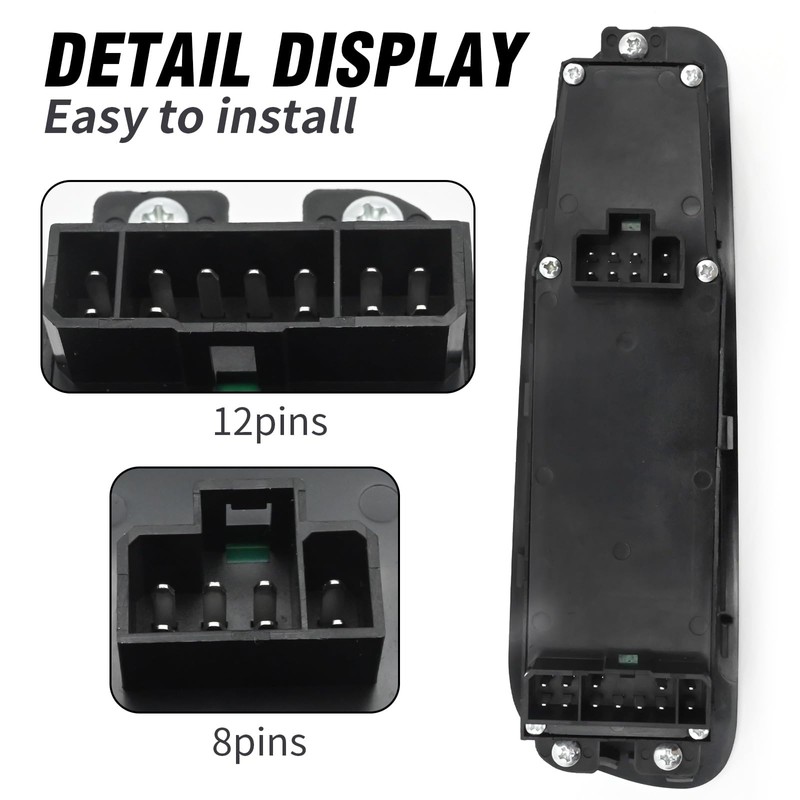 Saihisday 56049805AB Driver Side Power Window Switch&Panel Bezel Replacement for