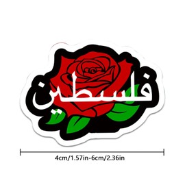 Huipalon 50 PCS Palestine Stickers Graffiti Stickers Colorful Freedom Palestinian Stickers Waterproof Vinyl Stickers Palestine Bumper Stickers for Decorating Water Cups Suitcases Fridges and Car