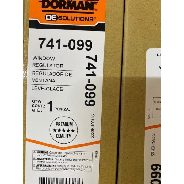 Dorman 741-099 "Oe Solutions" Power Window Regulator And Motor Assembly