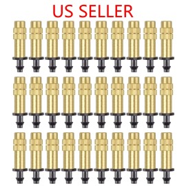 Unbranded 30PCS Adjustable Brass Misting Nozzles Spray Sprinkler Set for Garden Irrigation