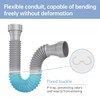 Oblectatio 2 Packs Expandable Flexible P-Trap Pipe Kit (1 1/2"